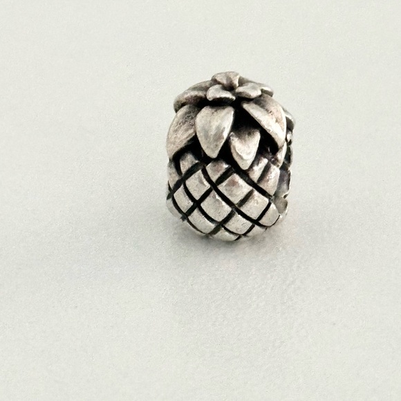 Pandora 925 Pineapple Fruit Rare Retired Bead Charm - Picture 2 of 6